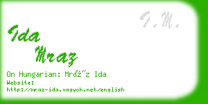 ida mraz business card